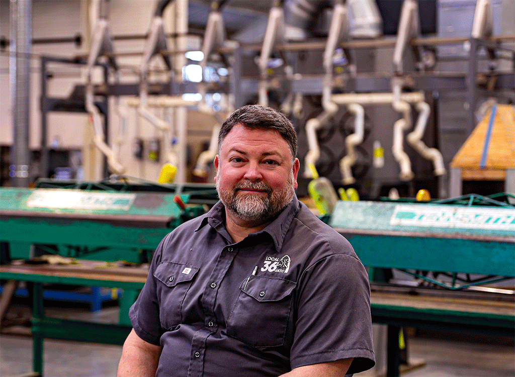 Ben Hackett, sheet metal apprenticeship instructor at Local 36 JATC in St. Louis